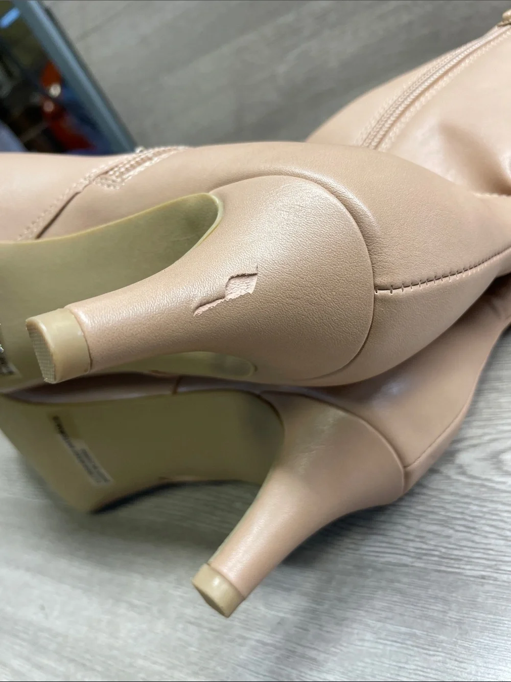 DV by Dolce Vita Blush Beige Pointed-Toe Over-the-Knee Boots #1143